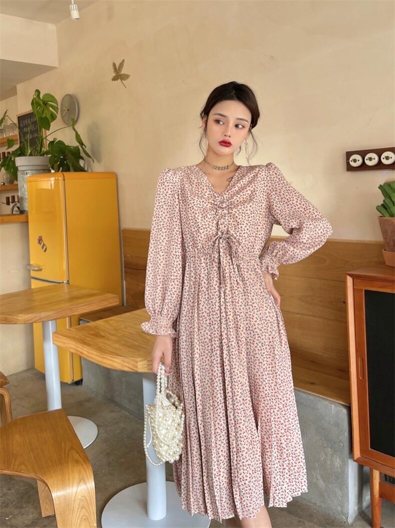 【美巾涵】春季碎花连衣裙，女装连衣裙，美巾涵