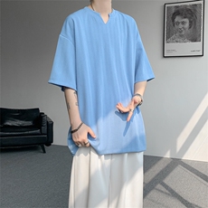 短袖男夏季新款港风宽松冰丝T恤T0158-P22，男装T恤，星座214-3