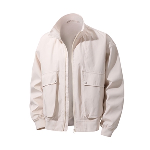JK007立体白底 大口袋工装教练飞行夹克 聚酯纤维(S-3XL)TP38图片