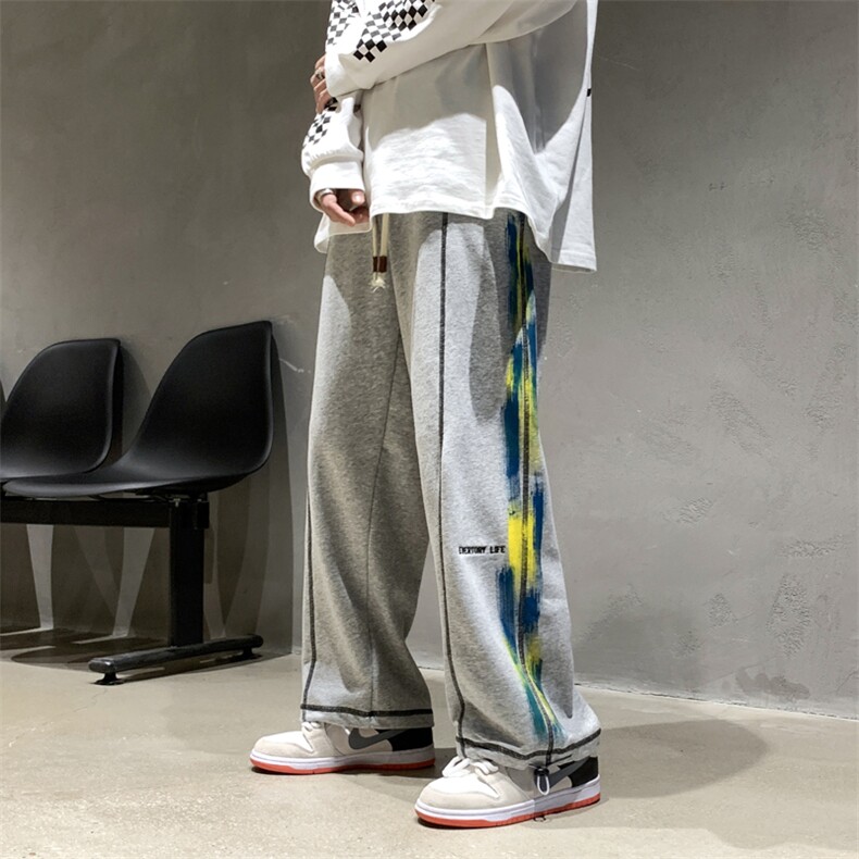 休闲裤男高街运动裤子潮牌宽松束脚裤痞帅潮流百搭1008-k4410-p35,男装休闲裤,星座1008