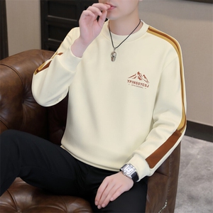 春季新款男士时尚潮流圆领拼接长袖卫衣打底衫XZ310B-2-J1122-P38图片