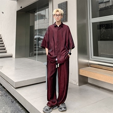 量大优供视频激光冰丝套装男XH69TZ-特P60，男装休闲套装，电商B367