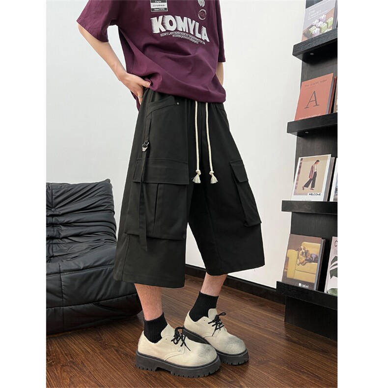 夏季新款潮牌立体剪裁闲工装裤大码宽松七分裤男2550特批36控68,男装休闲裤,电商C305A