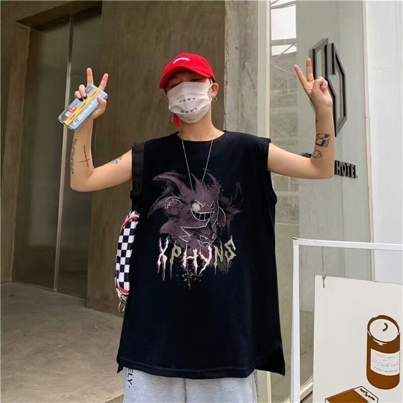 1506/QE3970/P23夏季新品青少年港风潮流无袖简约百搭背心坎肩,男装背心/马甲,星座1506