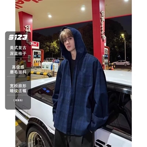 连帽卫衣男2025新款春秋冬季美式显瘦开衫外套拉链上衣图片