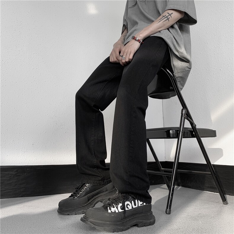美式ins高街暗黑牛仔裤简单百搭直筒小脚裤A061-1-JM1950-P50控68,男装牛仔裤,电商A061-1