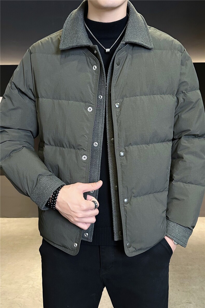 90新标假两件白鸭绒加厚保暖简约休闲羽绒服外套75511-P290,男装羽绒服,电商A413