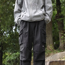 冲锋裤男宽松直筒束脚伞兵裤户外运动工装长裤子网图CK19-P45，男装工装外套，星座1001-1