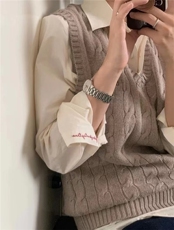 新款羊毛衫女秋冬季新款时尚百搭保暖针织马甲，女装马甲，伟泽羊绒