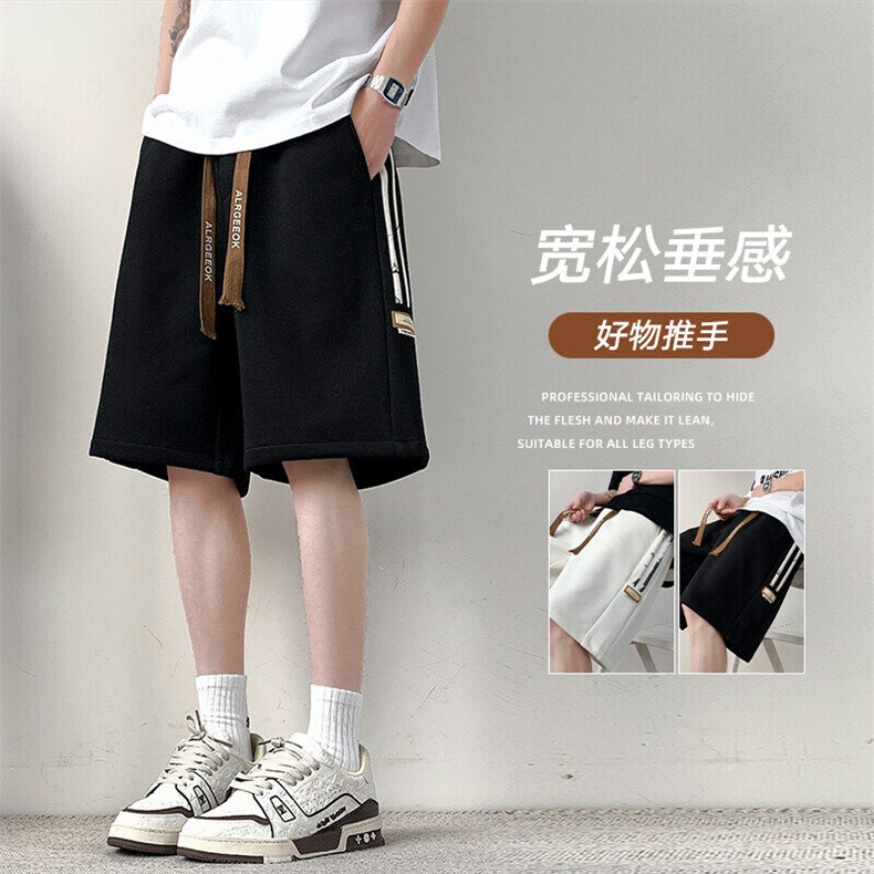 短裤男夏季美式潮牌休闲宽松外穿大码百搭五分中裤子Z9971-P28图片