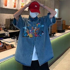 夏季新款衬衫潮流慵懒男方领衬衫G1840，男装衬衫，星座1116-2