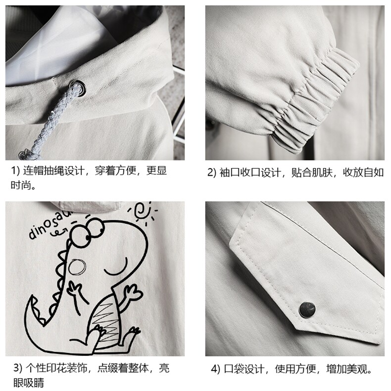 JK41172-P85加棉款-P115纯棉连帽夹克男士大码工装夹克男网格,男装夹克,电商A040A