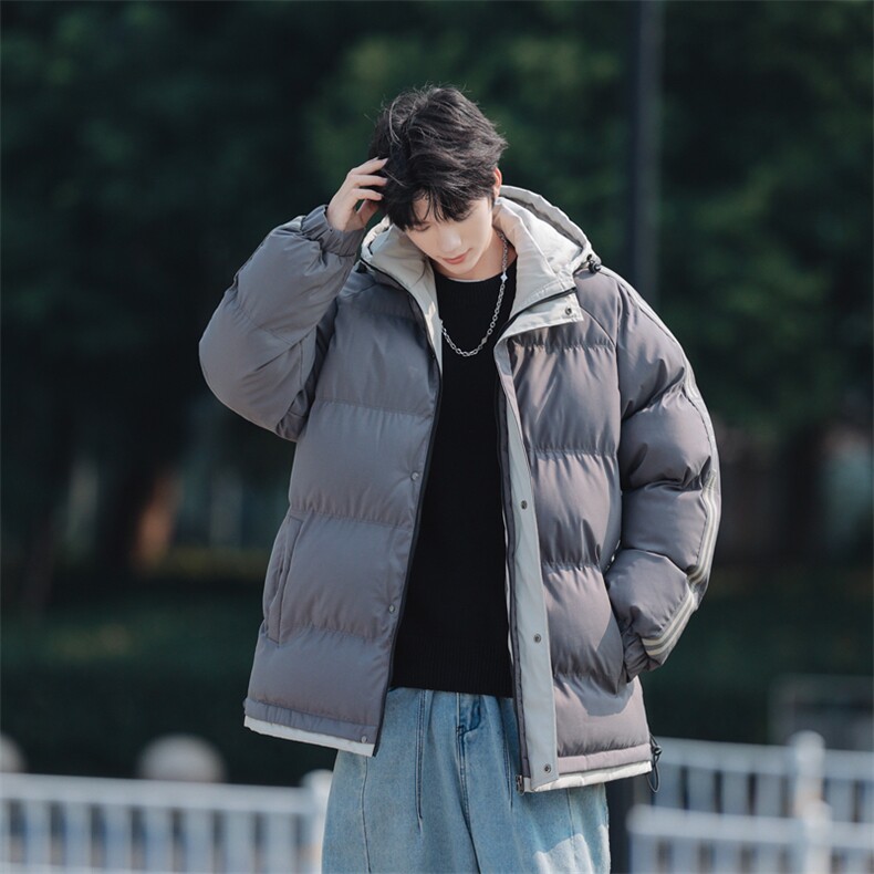 港风冬季新款连帽棉服中性情侣风潮牌百搭外套333-P85图片