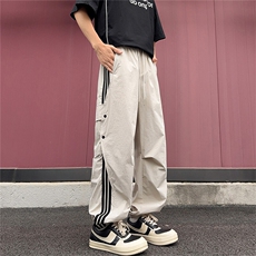 2025新款条纹直筒束脚运动休闲裤直筒潮流现货K8542-P40，男装休闲裤，星座512-3
