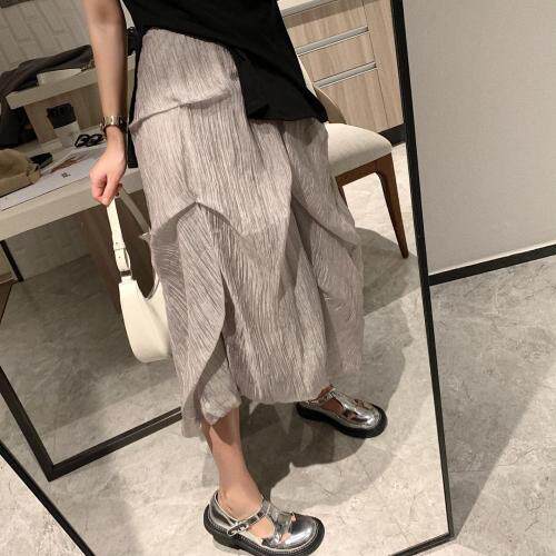 褶皱半身裙，女装半身裙，XTZ style