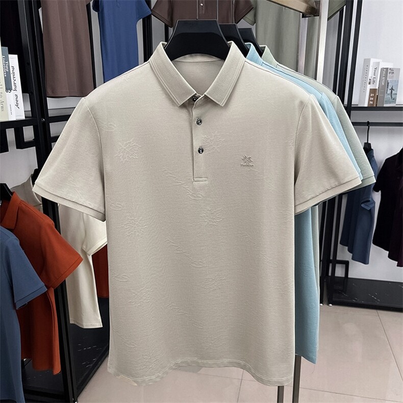 B87020广州基础款男士短袖体恤翻领POLO,男装T恤,钱塘207-1