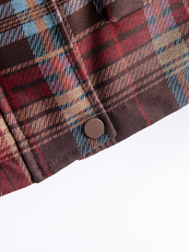 水衣源2904款牛仔格纹连帽宽松加厚加棉短款洋气时尚外套女，女装棉衣/棉服，水衣源