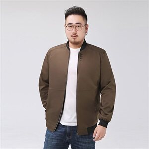 春装新款男士夹克衫男上衣薄款休闲外套XL-8XL加肥大码8809款图片