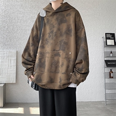 现货WY10085-特P50360g面料扎染高品质宽松连帽卫衣，男装卫衣，电商A059