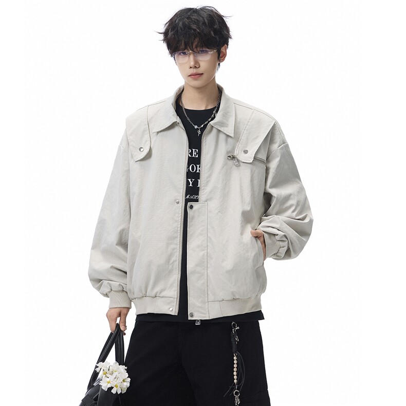 秋季夹克男宽松飞行服外套棒球服D329-QM204-P90-控138图片