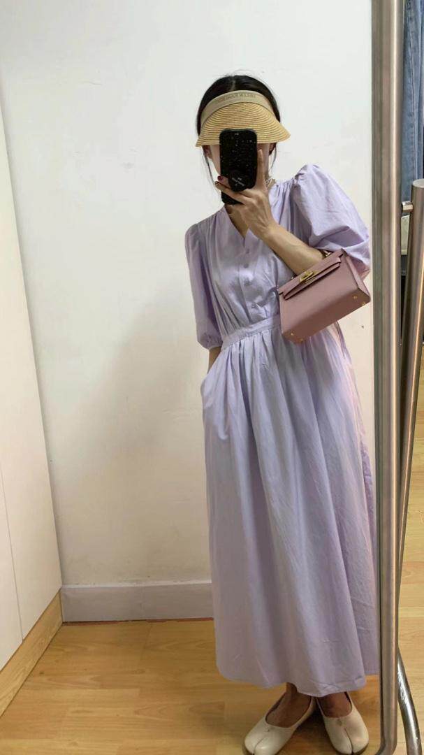 全面料连衣裙，气质又不失优雅的韩系风，女装连衣裙，程稀