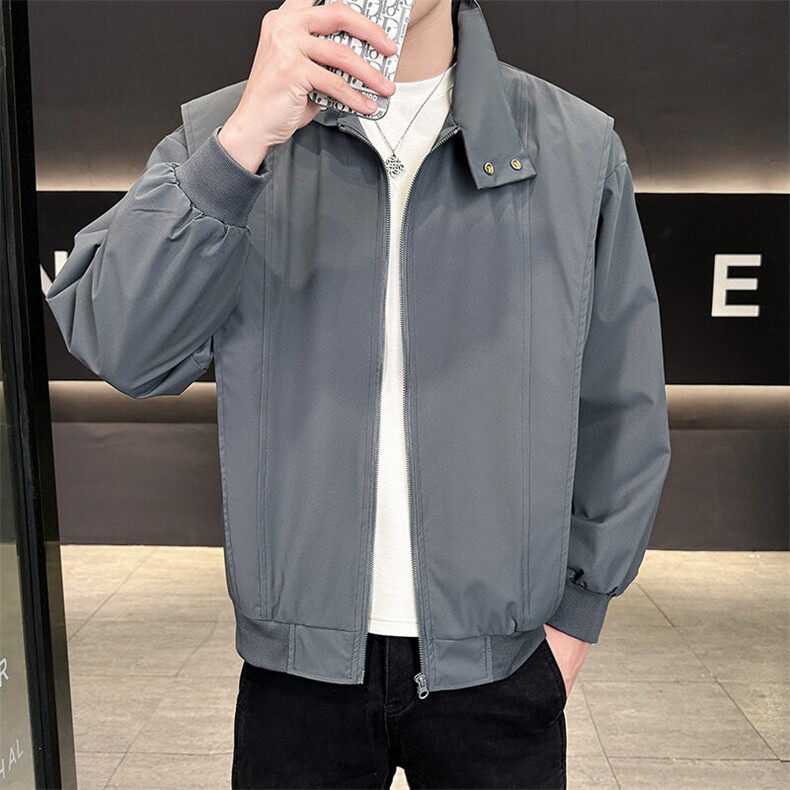 硬汉风户外夹克男立领纯色上衣冲锋衣外套DSA157B-JK7868-P70,男装夹克,电商A157B