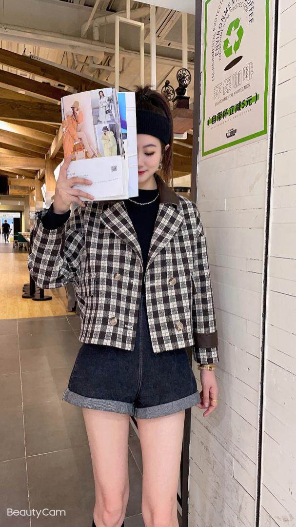 格子外套，其它，锦华秀逸