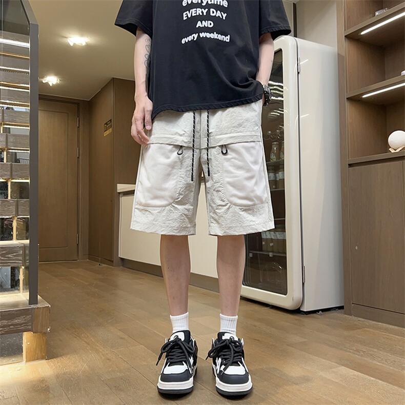 港风工装休闲裤高街五分裤宽松沙滩裤直通短裤DK209P32,男装牛仔裤,星座1204-3