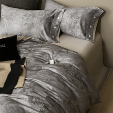 新款时尚轻奢纽扣印花全棉四件套，被套/被芯，一起卖家纺