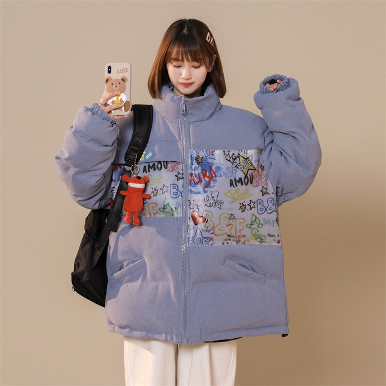 档口现货！主推！平铺小清新面包服立领棉衣情侣可爱韩版M05-P120,男装棉衣,星座1611B