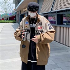 男秋季外套潮牌街头刺绣双层夹克HY727P68，男装夹克，星座1116-2