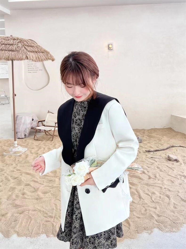 高品质韩版撞色拼接西装，女装西装，Balance Studio(2F)