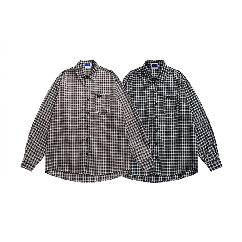 22SS磨毛格子衬衫外套615-cs037-P65,控78，男装衬衫，星座702-1