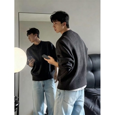 1506A/G50200/P53秋冬美式慵懒高级感针织衫内搭打底衫，男装T恤，星座1506A