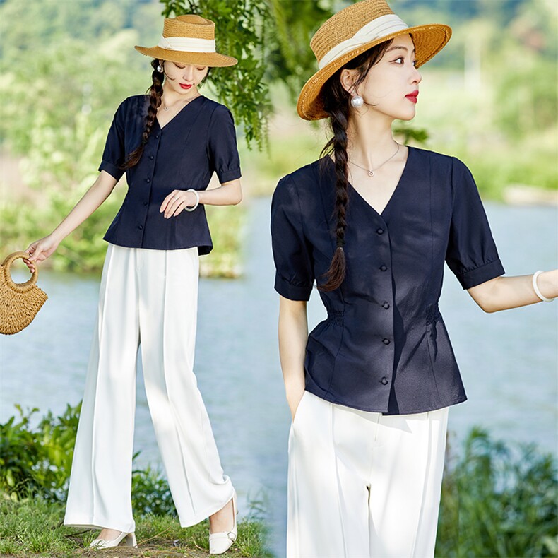 欧美高端大牌奢华套装女2025夏装新款干练气质休闲时尚职业两件套，女装套装/套裙，水衣源