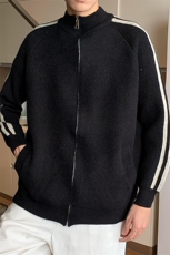 311B-1-CM-3961-P65控89港风两条杠开衫提花大码针织毛衣，男装针织衫/毛衣，星座311B-1