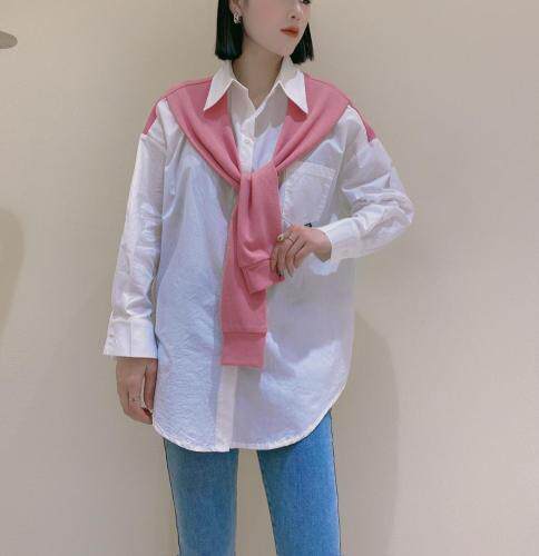 披肩衬衣，女装，咖啡色