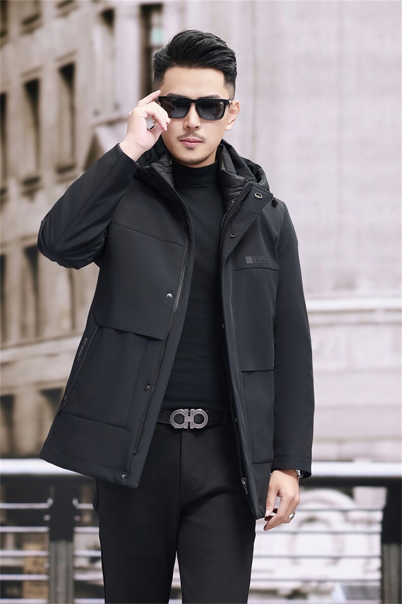 中老年羽绒内胆派克服大衣男装一衣三穿拆卸羽绒内胆派克服羽绒服,男装羽绒服,钱塘723