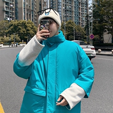 2023冬装男士纯色棉衣假两件袖子拼接棉服外套潮A071-Y271-P120，男装棉衣，电商A071