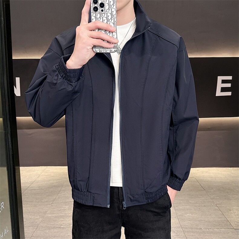 外夹克男立领纯色上衣冲锋衣外套DSA157B-JK7866-P55,男装夹克,电商A157B