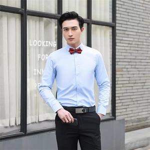 LY8589-C-M P29四季商务衬衫男士修身学院风正装衬衣正装内搭衬衫图片