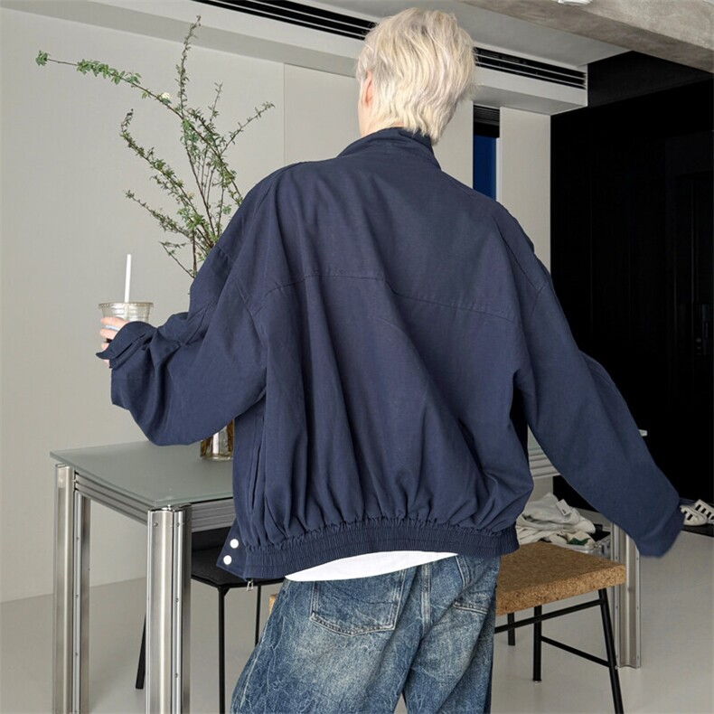 （）重磅古着短款夹克外套男小铁牌装饰5059-P95,男装夹克,星座910-5
