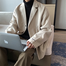 2025秋冬装新款毛呢男士西服呢料小西装外套JK858-P85控108元，男装西服套装，电商A006