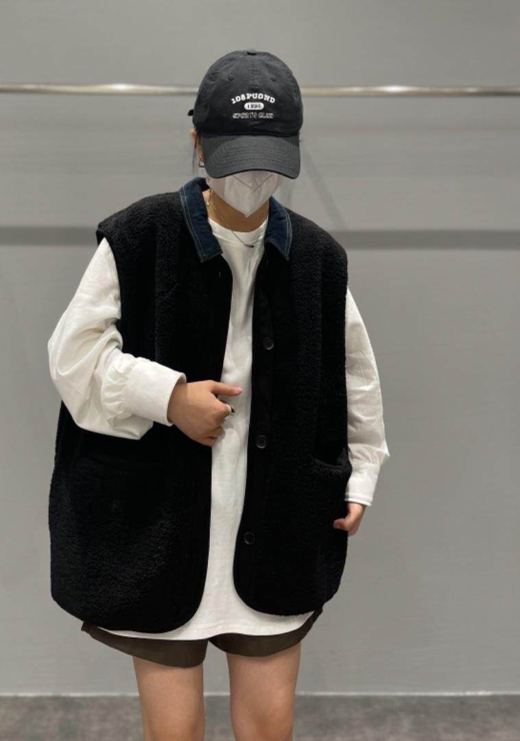 秋冬新款皮毛一体拼接马甲，女装马甲，JIAN.Z 简.站