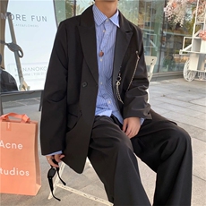 西服男夏季小众设计感春秋季ins港风宽松小西装外套W1096-P48，男装夹克，星座512-4