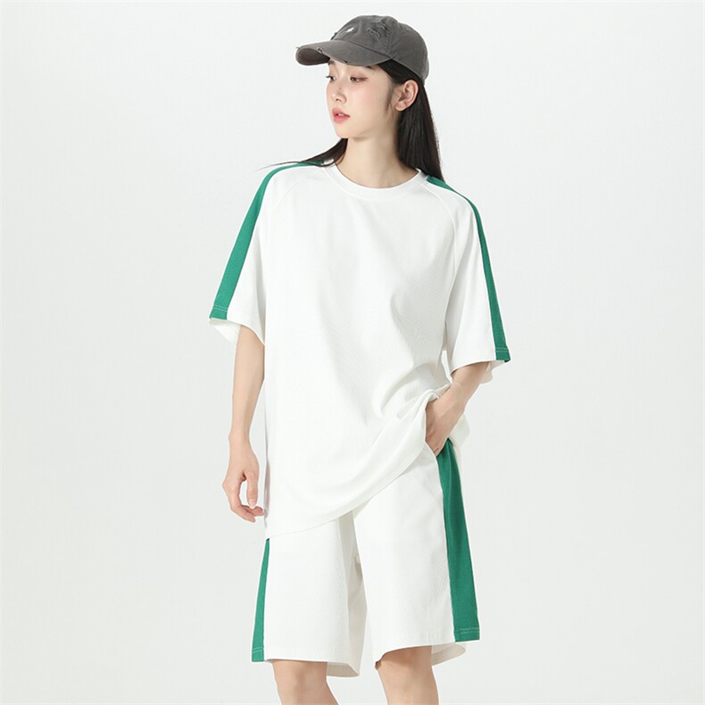 女模现货主推青少年情侣大码港风短袖五分裤套装男S07P50,男装休闲套装,电商B226
