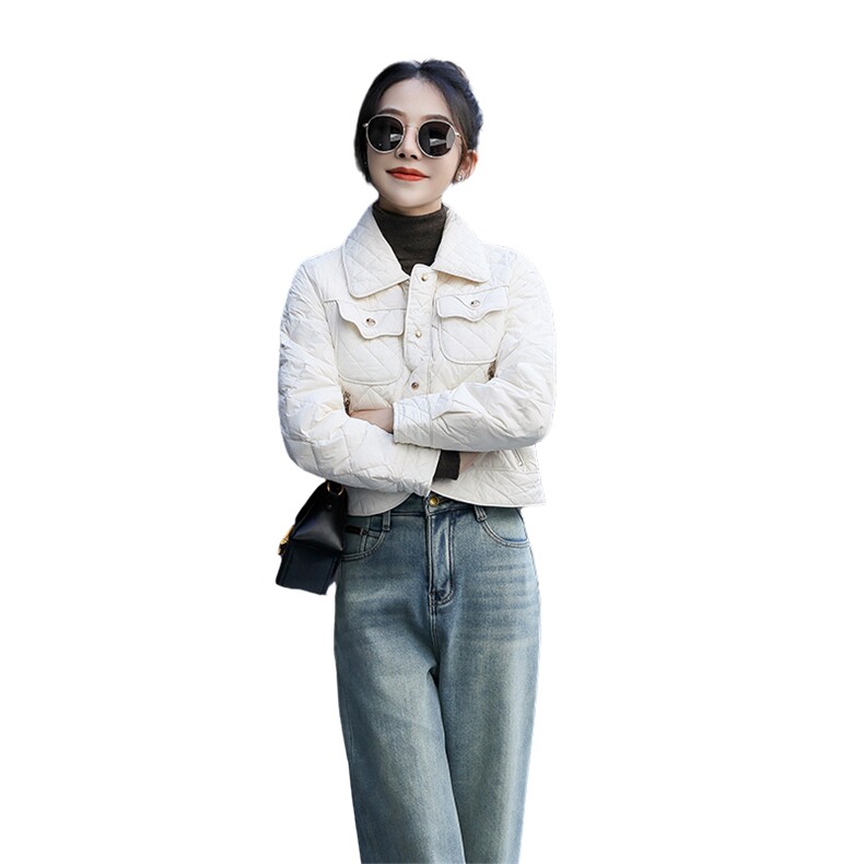（现货）时尚短款羽绒服女2024冬季新款小个子加厚保暖外套,女装羽绒服,仟媚宠