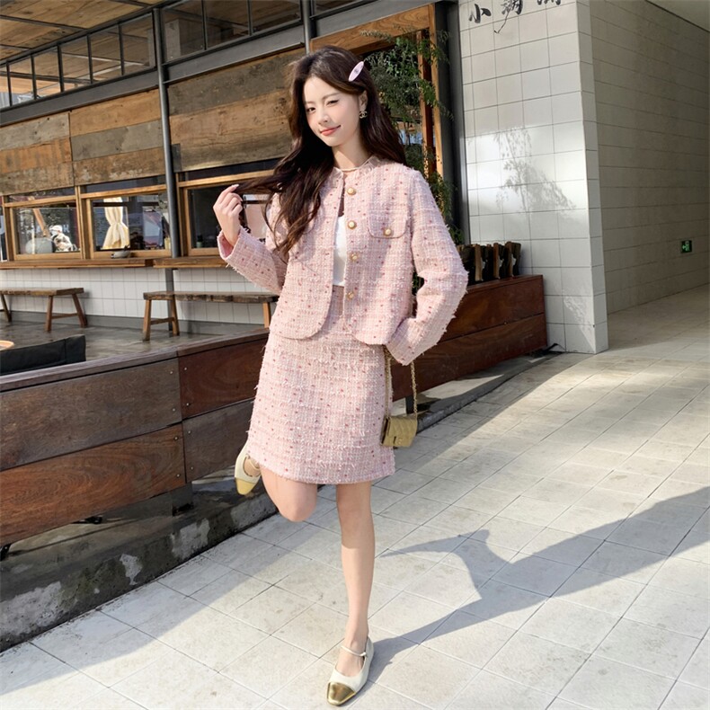 女纽扣成人四季2026年春季两件套中式长袖女装女士精品套装，女装套装/套裙，凡歌灵