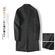 2021秋冬新款男士双面羊绒中长款风衣毛呢外套手工大衣Y8926，男装毛呢大衣，电商D230