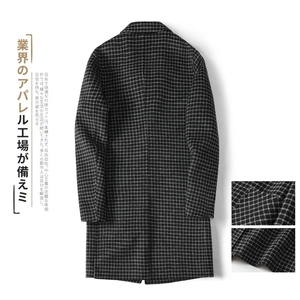 2021秋冬新款男士双面羊绒中长款风衣毛呢外套手工大衣 Y8926图片
